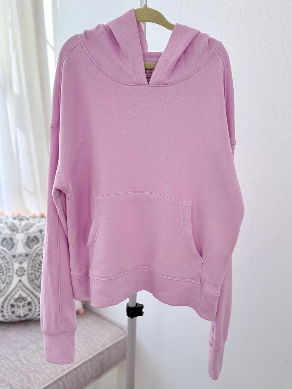 Danskin - Girls Light Pink Hooded Pullover Sweatshirt - Size M 10/12